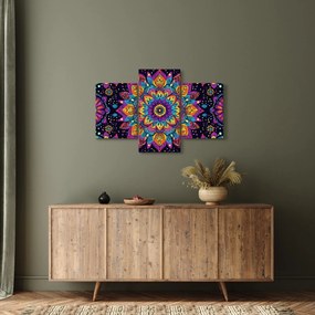 Kép - Kaleidoszkópos mandala (90x60 cm)