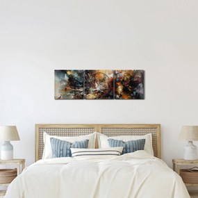 Kép - Absztrakt grafika (órával) (90x30 cm)
