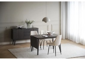 Barna alacsony komód tölgyfa dekorral 150x85 cm Filippa – Rowico
