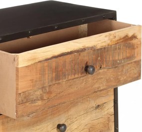 Tömör újrahasznosított fa komód 115 x 30 x 60 cm