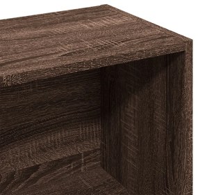 barna tölgy színű szerelt fa könyvszekrény 57 x 28,5 x 141 cm