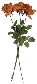Művirág Rózsa réz, 74 cm, 3 db, 74 cm, 3 db