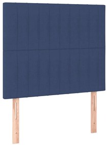 kék szövet LED-es fejtámla 80x5x118/128 cm