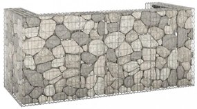 horganyzott acél gabionfal szemeteskukákhoz 254 x 100 x 110 cm