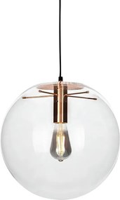 KING HOME XCP7538-20-COPPER SANDRA Modern Függesztett Lámpa Réz, Átlátszó E27 IP20