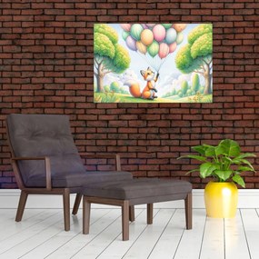 Kép – Boldog róka (90x60 cm)