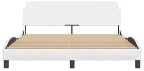 fehér műbőr ágykeret Dover 160x200 cm