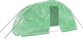 vidaXL zöld acélvázas melegház 10 m² 5 x 2 x 2,3 m