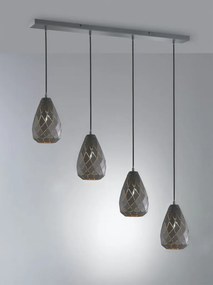 TRIO 301300442 ONYX Többágú Függesztett Lámpa Antracit E27 IP20
