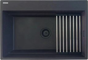 Magnetic gránit mosogató_metál grafit