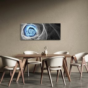 Kép - Absztrakt rózsa kék (120x50 cm)
