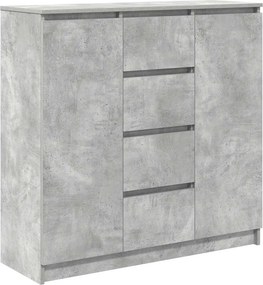 vidaXL betonszürke szerelt fa tálalószekrény fiókos 100,5x35x98,5 cm