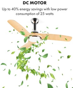 Silent Service, mennyezeti ventilátor, Ø: 128 cm, teljesítmény: 25 W, fa kialakítás