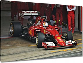Festmények 120x80 Sebastian Vettel F1 Bolid