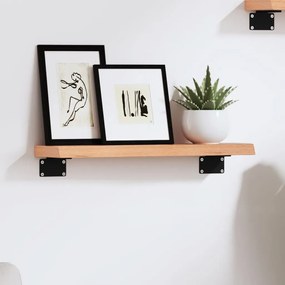 világosbarna kezelt tömör tölgyfa fali polc 40x10x2 cm