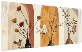 Kép - Vázák boltívekben (120x50 cm)