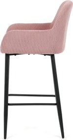 Barová židle, růžová, látka,AUB-V4009 PINK6