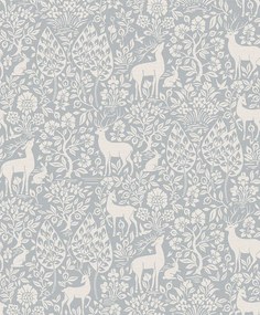 Holden Decor Imaginarium 3 Deer Woods kék állatos papír tapéta – 14163
