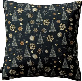 Párnahuzat 43x43 arany mintás, fekete alapon