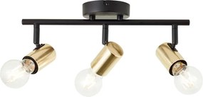 Brilliant - KERRY spotlámpa 3xE27/40W/230V fekete/sárgaréz