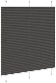 pliszírozott redőny fekete 115x150 cm szövetszélesség 114,4 cm