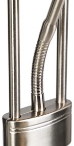 Acél állólámpa olvasólámpával, LED-del és dimmerrel - Diva 2