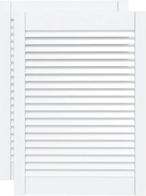 vidaXL 2 db fehér tömör fenyőfa lamellás szekrényajtó 69 x 49,4 cm