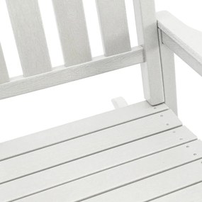 2 db-os Kertihintaszék Fehér 70x92x107.5 cm HDPE