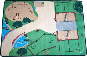 Gyerekszőnyeg 95x133cm,utcai farm , csúszásgátló, puha sörtékkel