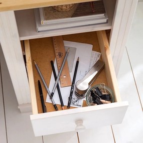 Íróasztal borovi fenyő asztallappal 50x140 cm Anita – Støraa