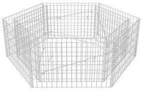 hatszögletű gabion magaságyás 160 x 140 x 50 cm