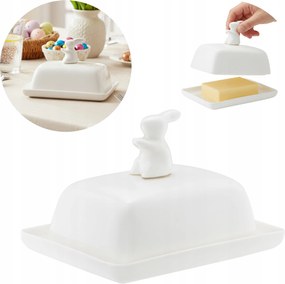 Vajtartó Fedővel Húsvéti Porcelán Vajtartó