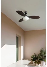 FARO 34301-11L - PALMA mennyezeti ventilátor 1xE27/15W/230V barna átm. 129 cm IP44 + távirányító