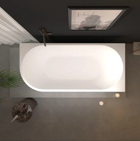Erga Zara, sarok szabadon álló kád 150x75 cm + leeresztő csavar, jobb, fehér fényes, ERG-Zara-150075R-WH-WH