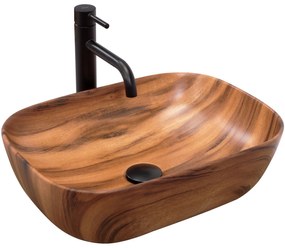 Pultra építhető mosdó Rea Belinda Wood Mat
