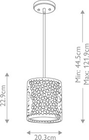 Quoizel klasszikus függeszték confetti fehér ezüst elsqz-confetti-p-s