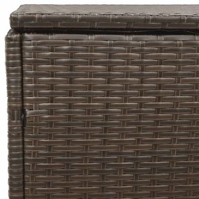 barna polyrattan kerti tárolóláda 220x50x58 cm