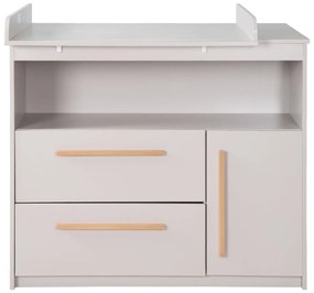Világosszürke gyerek komód pelenkázó feltéttel 107x98x75 cm Lea – Roba