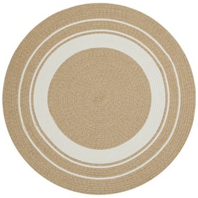 Természetes színű kerek kültéri szőnyeg ø 150 cm - NORTHRUGS