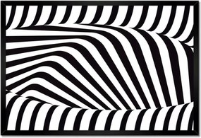 Poszter keretben 60x40 Absztrakt fekete-fehér