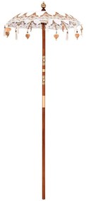 Balinéz Napernyő Krém (90-100) x 260 cm Pamut és tömör fa