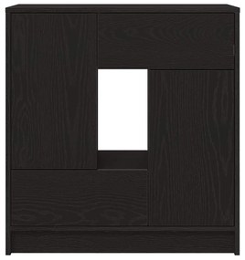 fekete tölgy komód fiókokkal és ajtókkal 70,5x34x74,5 cm