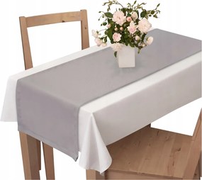 Asztalterítő világosszürke pamut 32x150 cm asztaldísz