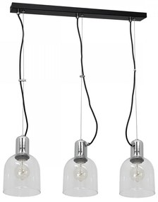 Csillár zsinóron BANCO 3xE27/60W/230V átlátszó