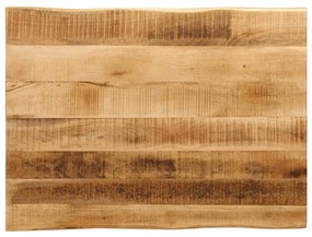 tömör nyers mangófa természetes élű asztallap 80 x 60 x 3,8 cm