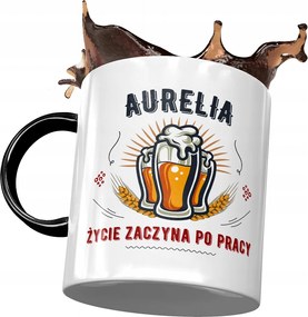 Fekete Bögre Aurelia Barátnőknek Ajándék Nyomtatott Fotóval