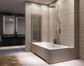 Fürdőkádparaván Rea Agat-2 100 cm BRUSH GOLD