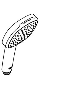 GROHE 26926001 - VITALIO COMFORT kézi zuhany, 110 x 110 mm, fényes króm