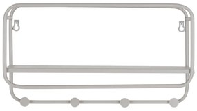 Világosszürke fém fali fogas polccal Feira – House Nordic