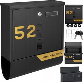 Postaláda Fekete Postaláda Arany Minta